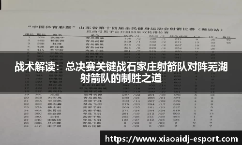 战术解读：总决赛关键战石家庄射箭队对阵芜湖射箭队的制胜之道